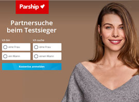 PARSHIP-Screenshot, so sieht die Startseite aus